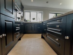 Black Georgian style kitchen units