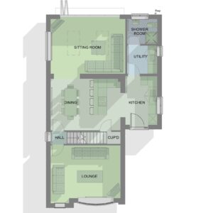 Ground floor architectural floor plan