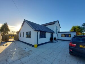 White render Bungalow renovation and double storey side extension (2).